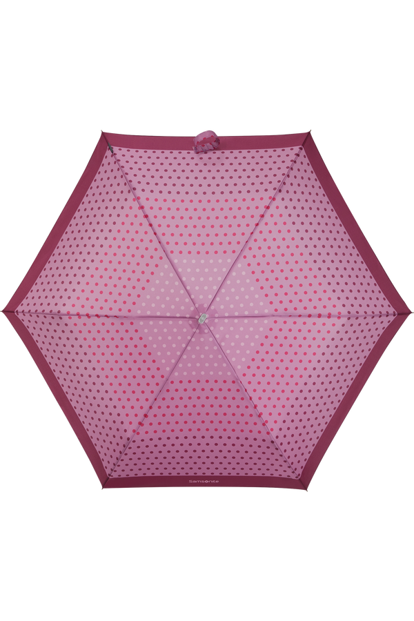 Samsonite Alu Drop S 3 Sect. Manual Flat  Purple Dots