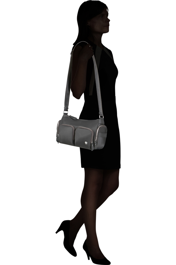 Samsonite Karissa Evo Shoulder Bag Multi Pkt  Gunmetal Green