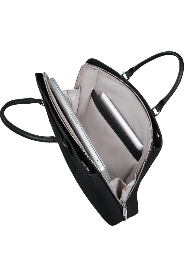 Image Biz Leather Computertaske 15.6" | Samsonite Image Biz Leather Briefcase 15.6'  Sort