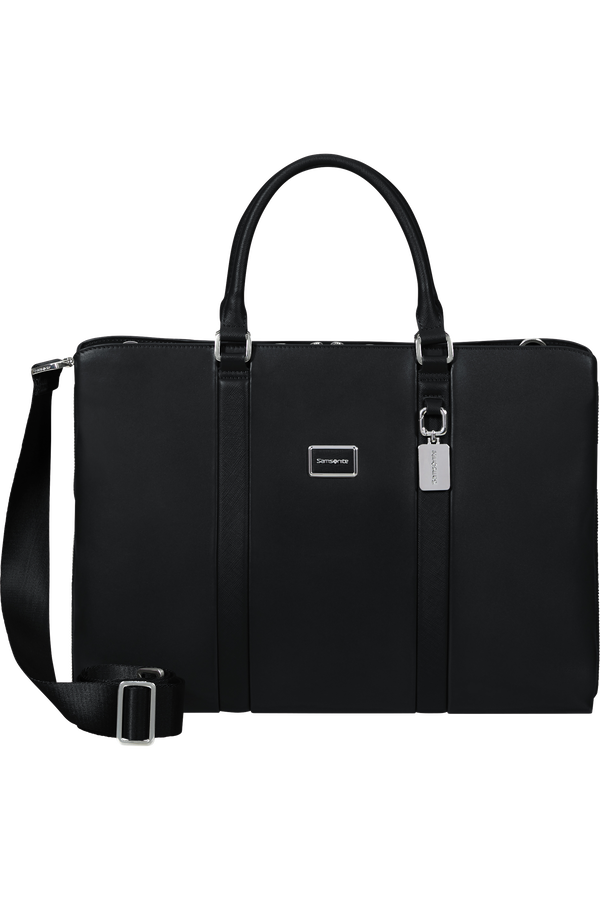 Image Biz Leather Computertaske 15.6" | Samsonite Image Biz Leather Briefcase 15.6'  Sort