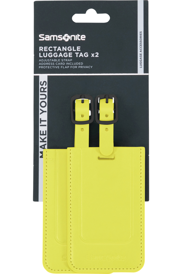 Samsonite Ta Revolution Rectangle Luggage Tag x2  Lime