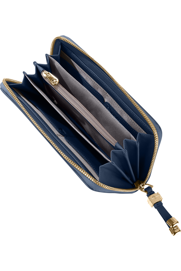 Samsonite Karissa Slg Wallet ZIP Around L  Mørk marineblå