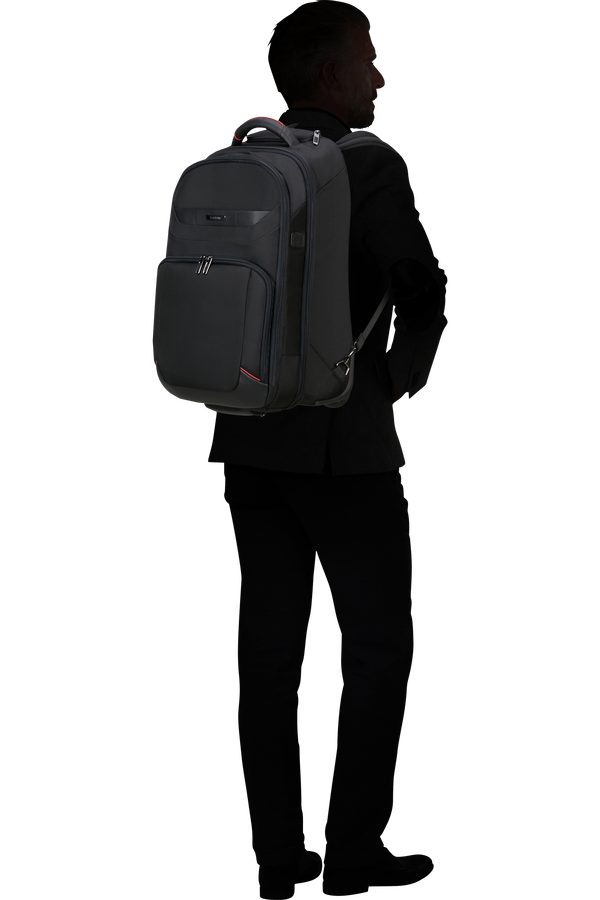 Samsonite Pro-DLX 6 Laptop Backpack with Wheels  17.3inch Sort