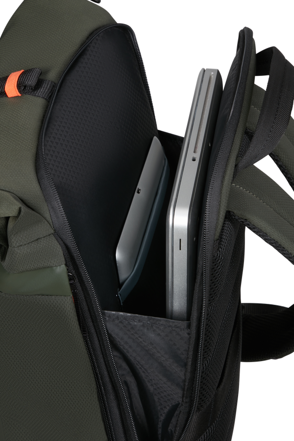 Samsonite Moderny Rolltop Backpack 15.6  Gr&oslash;n