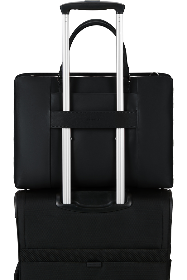 Image Biz Leather Computertaske 15.6" | Samsonite Image Biz Leather Briefcase 15.6'  Sort