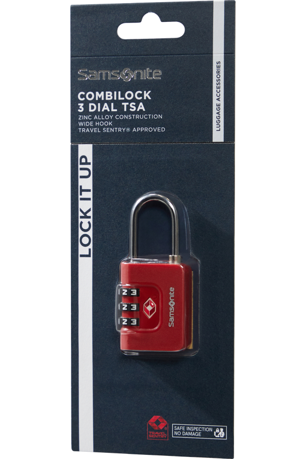 Samsonite Ta Revolution Combilock 3 dial TSA  Rød