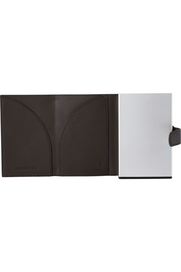 Samsonite Alu Fit 202 - Slide-up Wallet  Mørkebrun