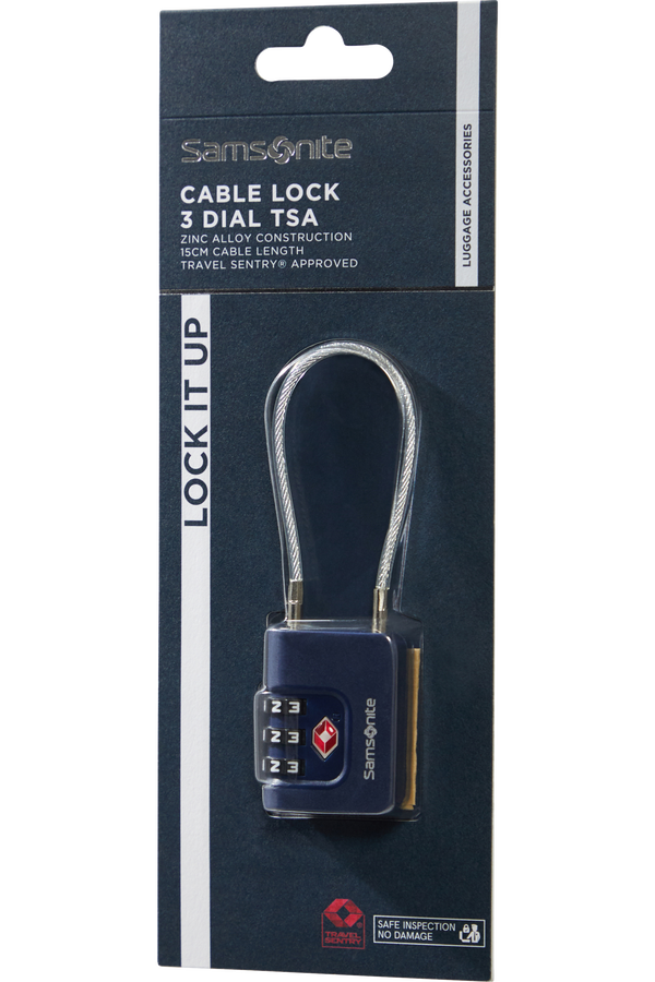 Samsonite Ta Revolution Cablelock 3 dial TSA  Midnatsbl&aring;