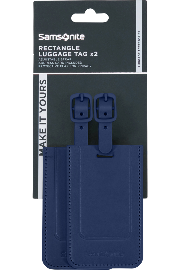Samsonite Ta Revolution Rectangle Luggage Tag x2  Midnatsblå