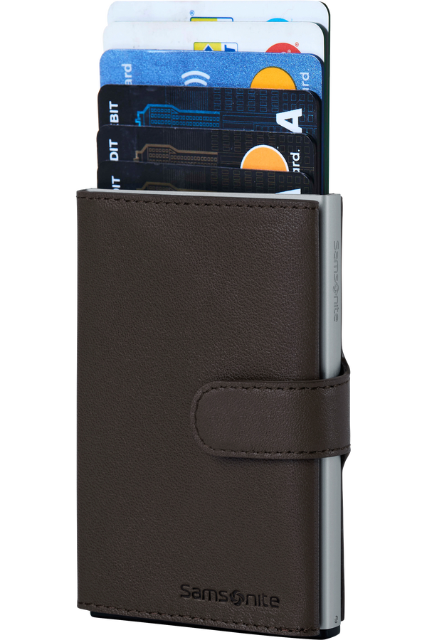 Samsonite Alu Fit 202 - Slide-up Wallet  Mørkebrun