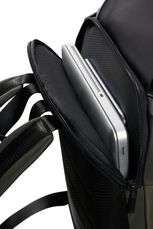 Samsonite Relyon Backpack M 15.6'' with flap  Gr&oslash;n