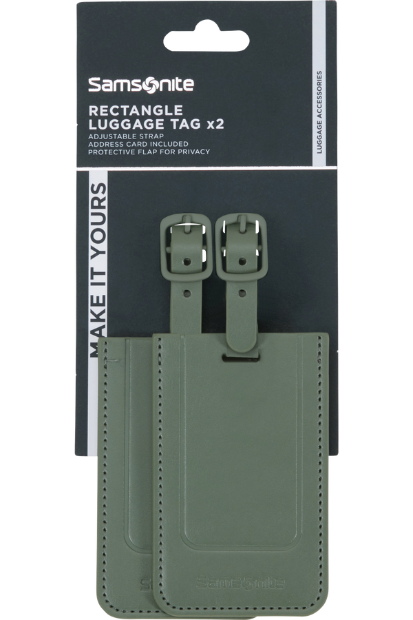 Samsonite Ta Revolution Rectangle Luggage Tag x2  Grøn