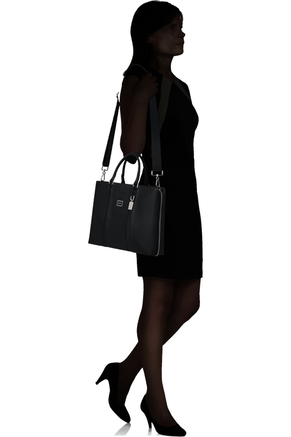 Image Biz Leather Computertaske 15.6" | Samsonite Image Biz Leather Briefcase 15.6'  Sort